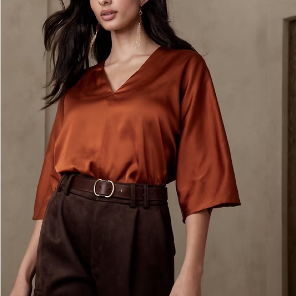 Banana Republic V-Neck Dolman Top Rustic Villa